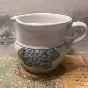 Handmade Floral Ceramic Pitcher